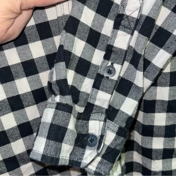 Carhartt Flannel Shirt Black White Mens Size Large Long Sleeve Rugged Flex - Picture 8 of 10